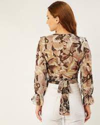 Ruffle Floral Print Top