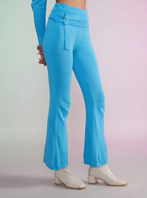 Pantalon uni bleu